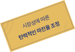 시장성에 따른 탄력적인 마진율 조정